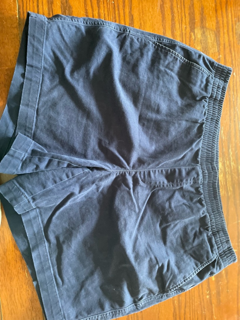 Lands' End Women's Navy Elastic-Waist Athletic Shorts